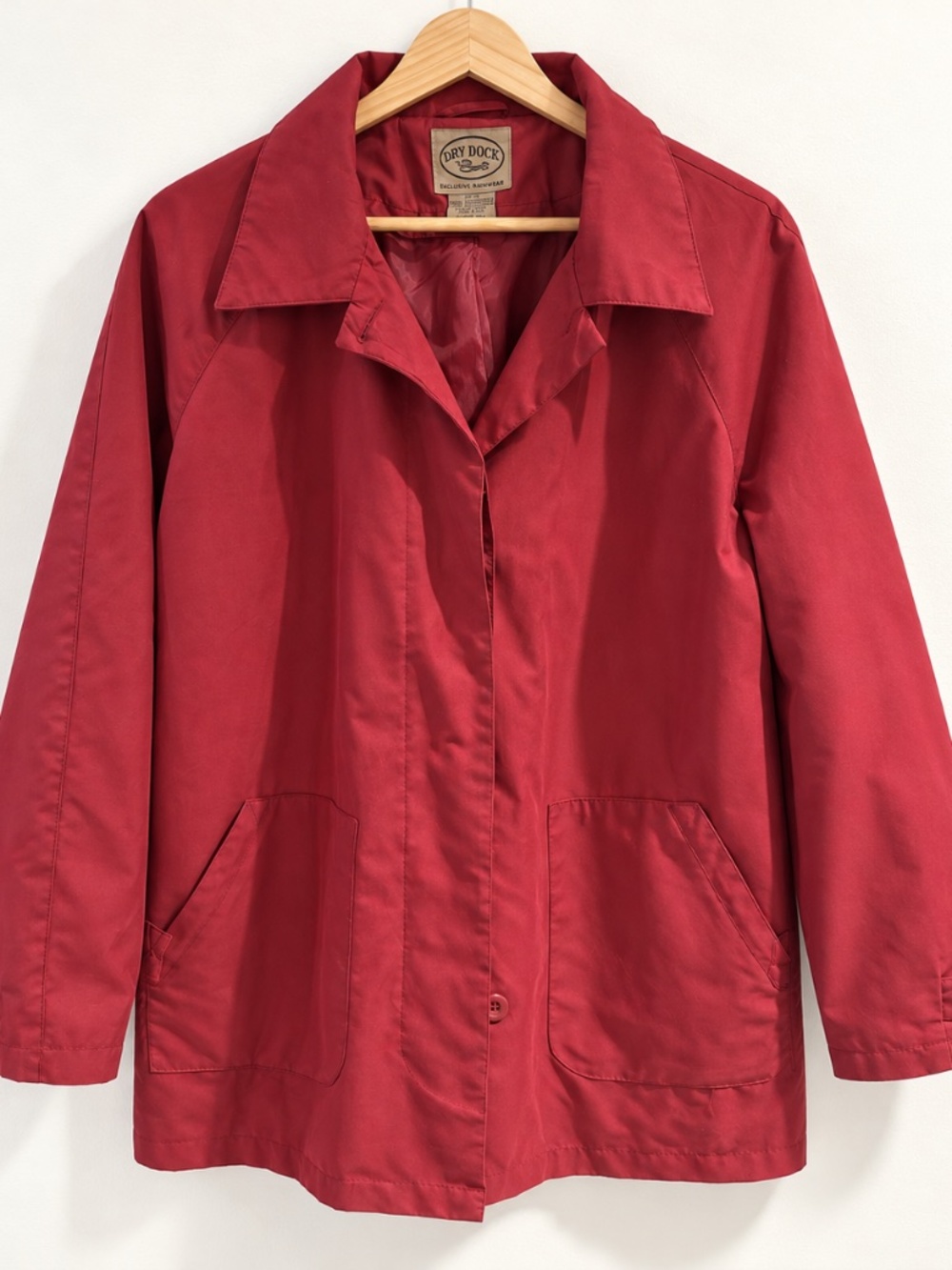Vintage Dry Dock Red Rain Jacket Size 12